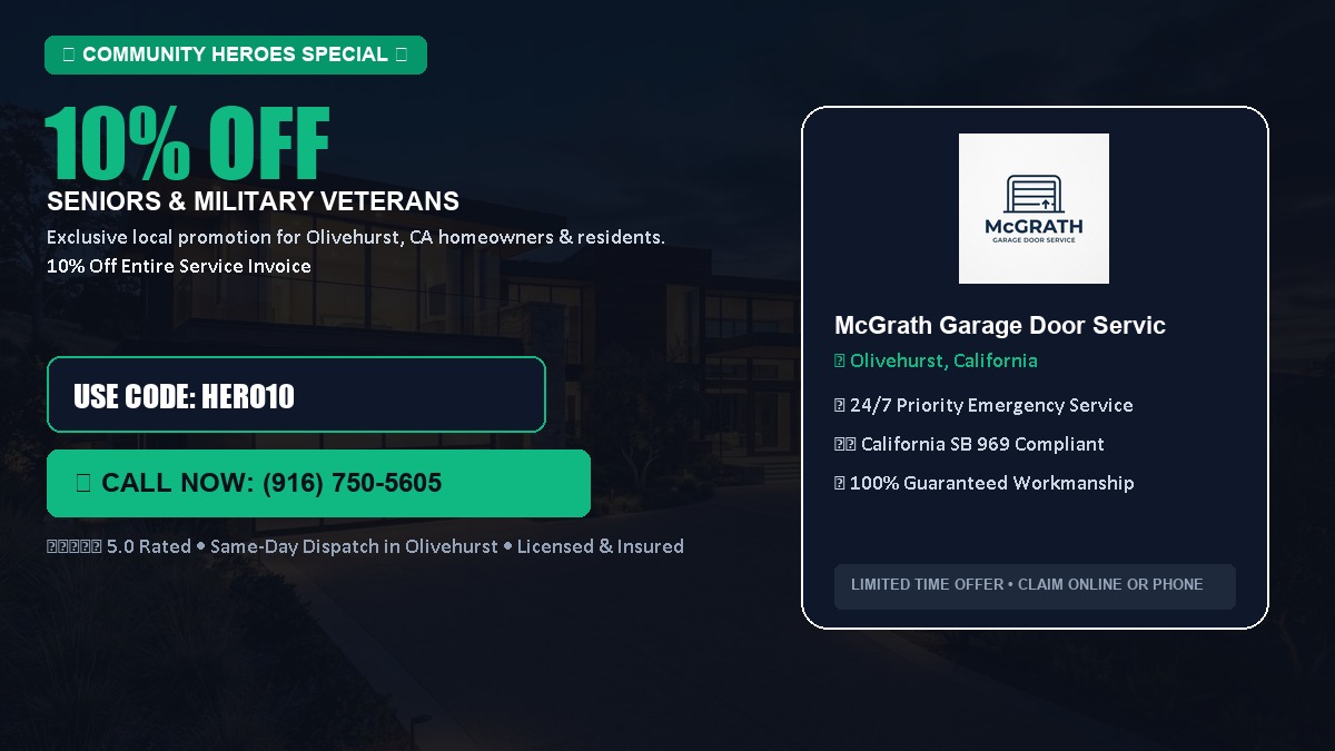 10% OFF Senior Citizens (65+) & Military / Veteran Community Discount in Olivehurst, CA